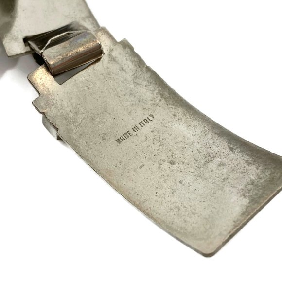Mid Century Silver Italian Belt Made in Italy - Picture 8 of 8